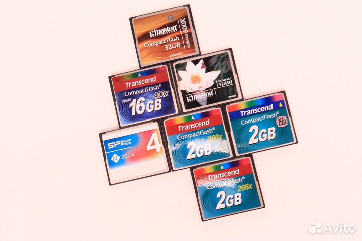 Карта памяти CF (compact flash) б/у разные