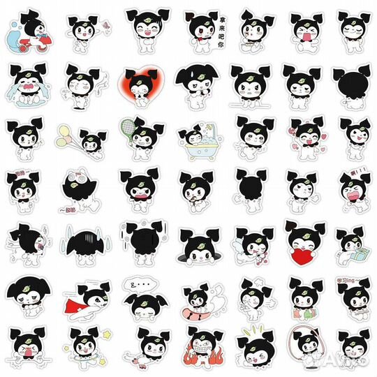 Наклейки стикеры куроми, хелло китти, kitty,аниме