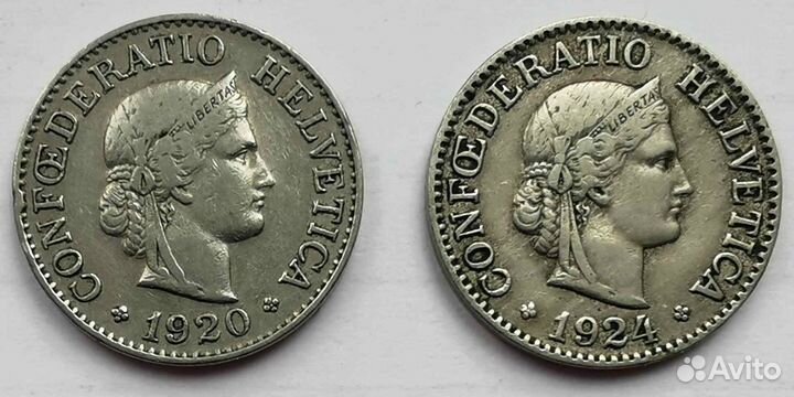 10 раппенов Швейцария 1920,24 (2)