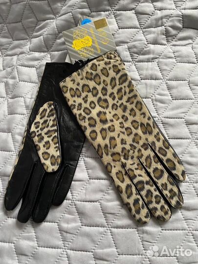 Перчатки женские кожаные новые