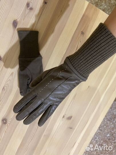 Перчатки женские кожаные