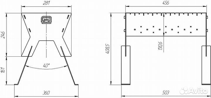 Мангал Теплодар разборный