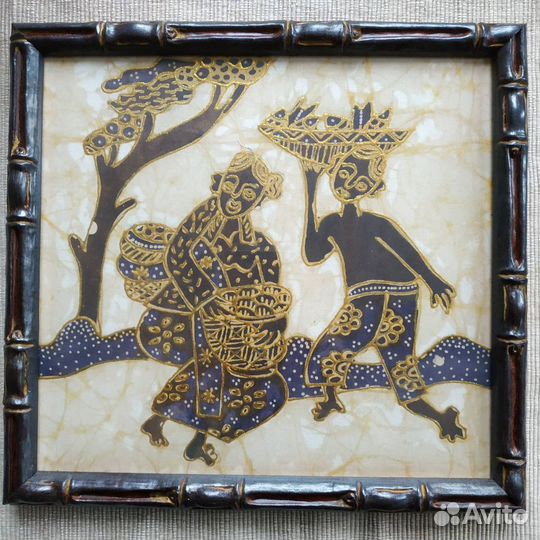 Два панно батик Индонезия