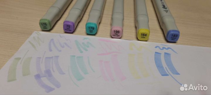 Двусторонние маркеры Lindo 6 штук. Новые