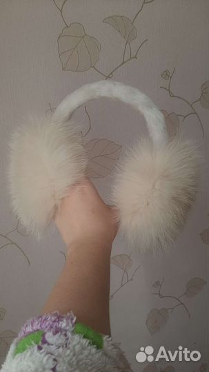 Меховые наушники натуральный мех