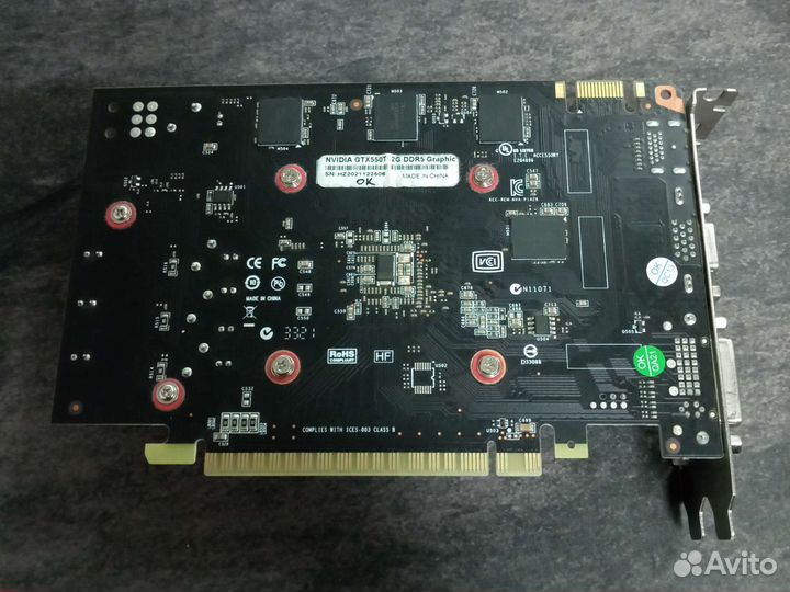 Видеокарта geforce GTX 550TI 2GB DDR5