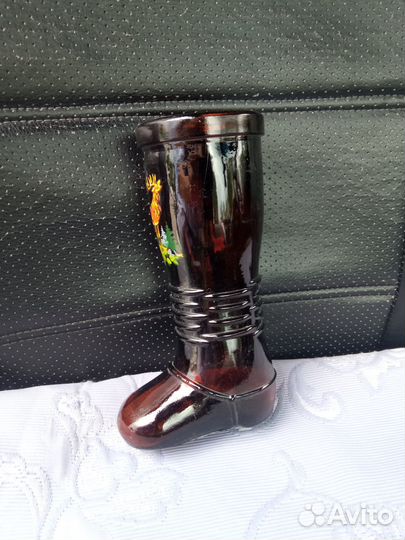 Винтаж ваза или подсвечник сапожок Олень