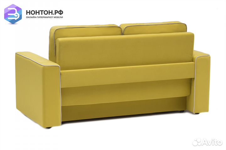 Диван еврокнижка Берген горчичный