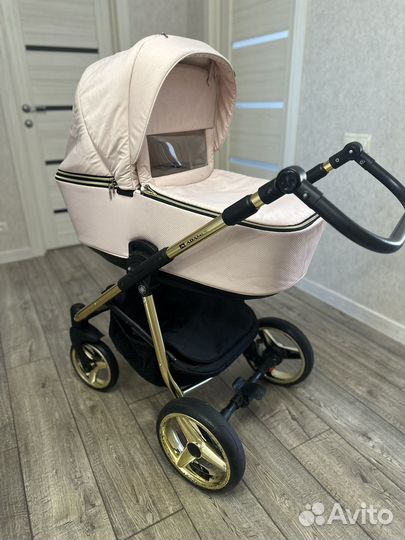 Коляска 2 в 1 adamex reggio розовая