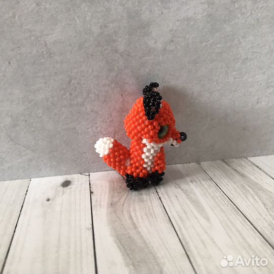 Амигуруми из бисера лиса