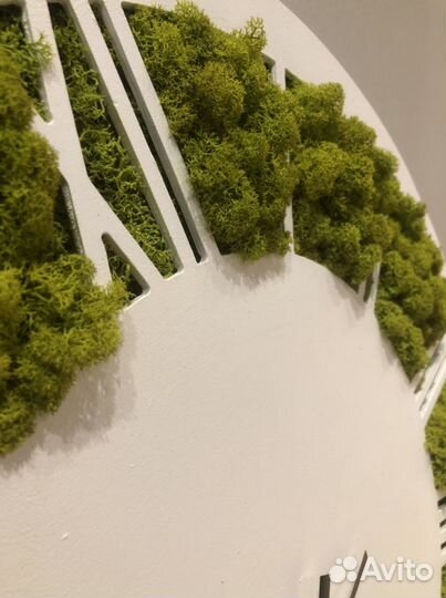 Часы со мхом подарок декор на заказ