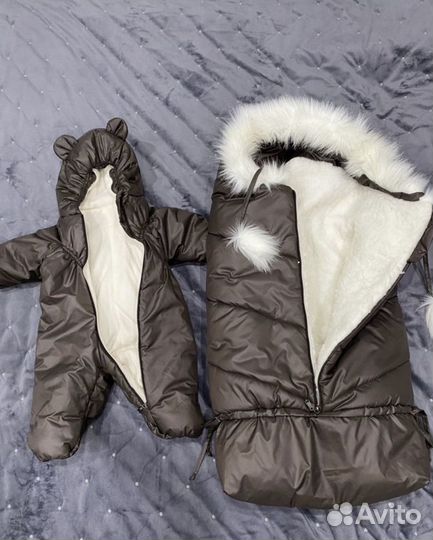 Комбинезон и конверт+шапочка