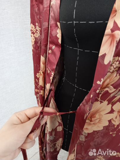 Шелковый женский халат