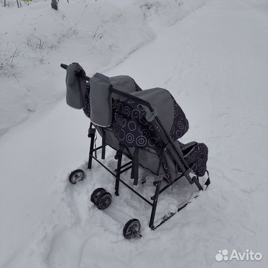 Санки-коляска для двойни(погодок) полный комплект