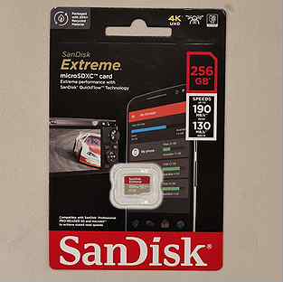 Карта памяти SanDisk Extreme 256 gb microSD