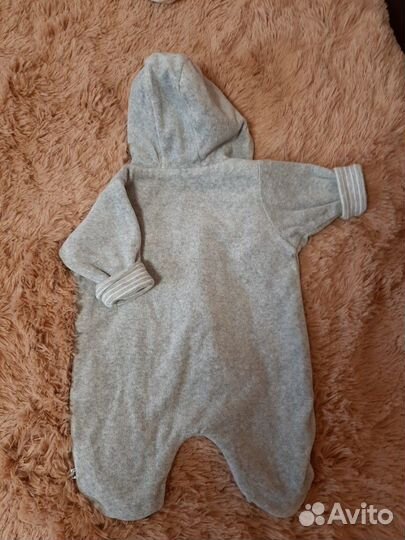 Комбинезон на мальчика 0-3 мес утеплённый