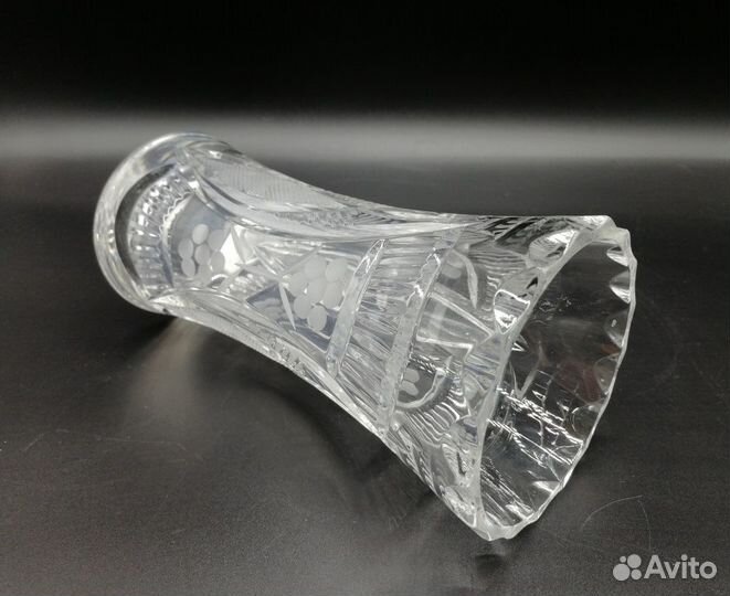 Хрустальная ваза для цветов 18*9 см / хрусталь