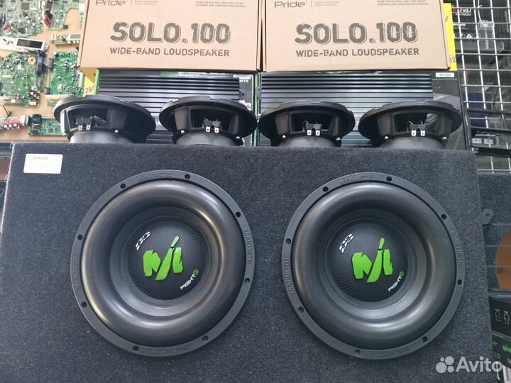 Автозвук комплект 2 саб моноблок эстрада усь новое