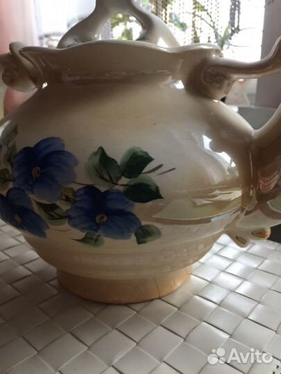 Чайник и блюдо керамические