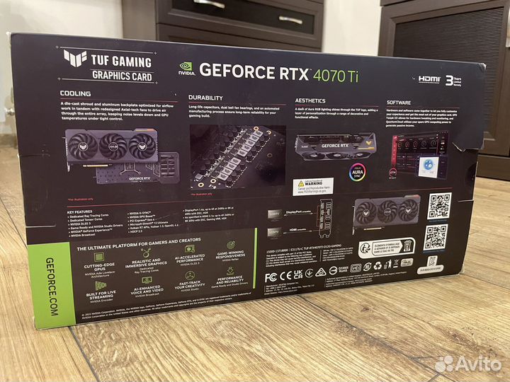 Видеокарта Asus Geforce RTX 4070Ti TUF Gaming