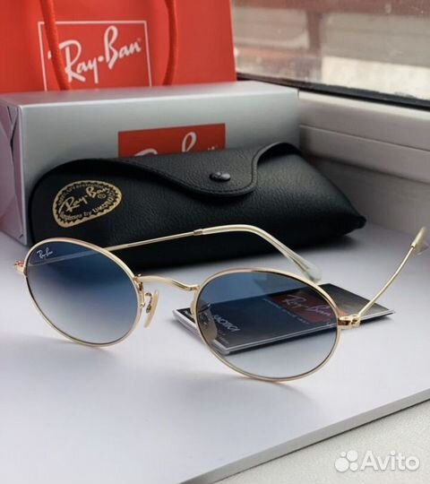 Солнцезащитные очки oval голубые