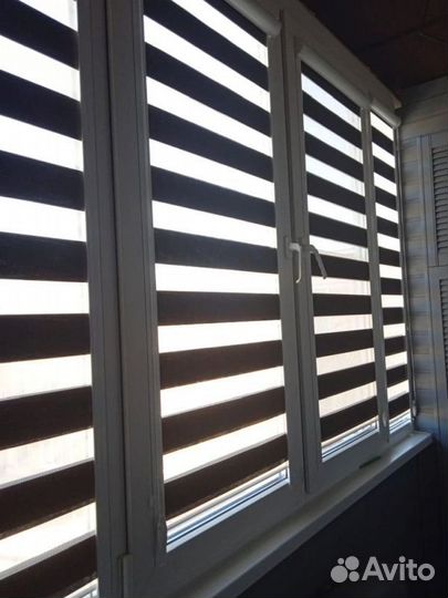 Рулонные шторы день ночь зебра F483