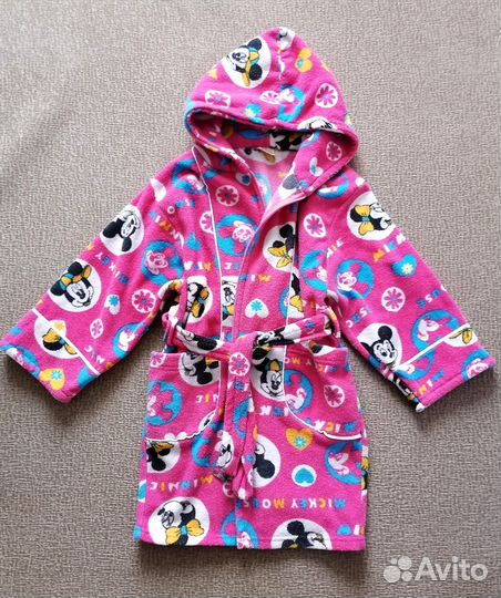 Махровый халат для девочки (р.110-120)