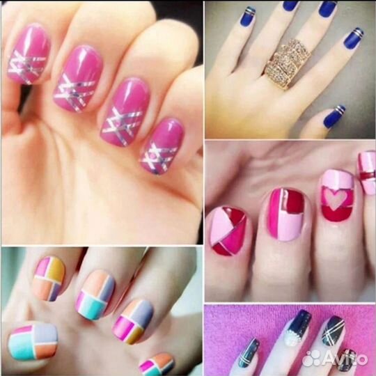 Цветная лента для дизайна ногтей