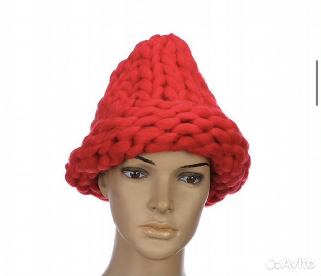 Шапка женская крупная вязка