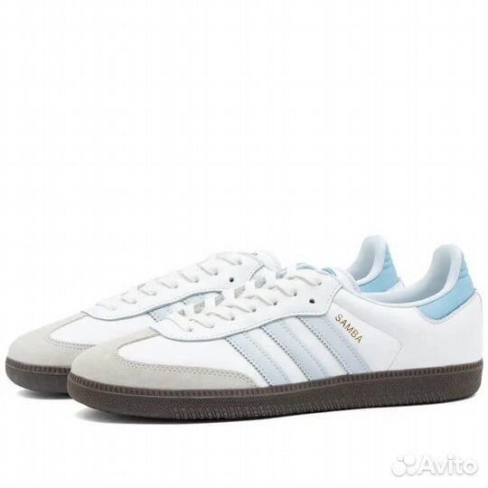 Adidas Samba Og White Blue Halo Powder Sky Blue