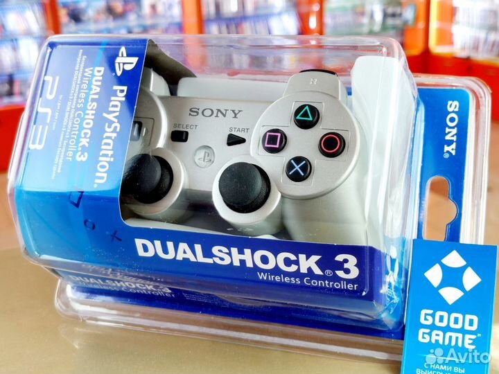 PS3 Геймпад. Серебро. Новый