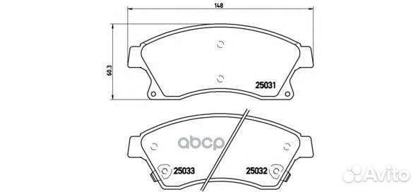 Колодки тормозные P59076 Brembo