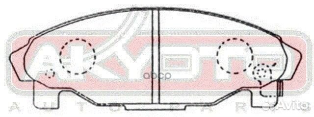 Колодки тормозные AKD6340 akyoto