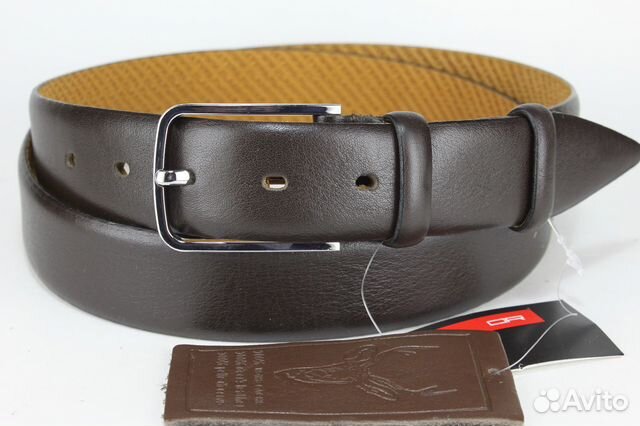 Ремень-дутик из кожи оленя, 35 мм