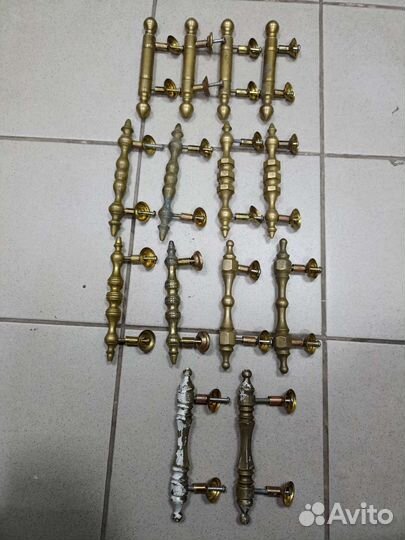 Ручки бронзовые дверные.старинные