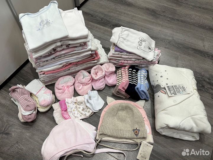 Вещи пакетом на девочку 56-68 размер
