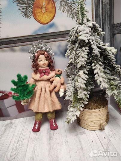 Ватные елочные игрушки