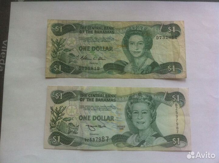 Банкноты багамские острова