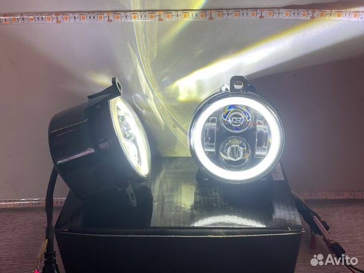 Led светодиодные Птф для Газель 100w с дхо