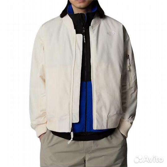 THE north face Puffer Jackets Men Sand Dune White (L)(34)