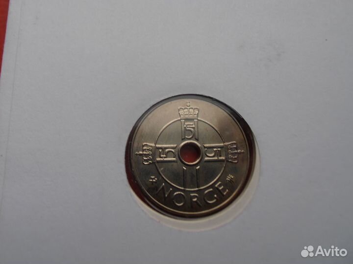 Норвегия Конверт с монетой