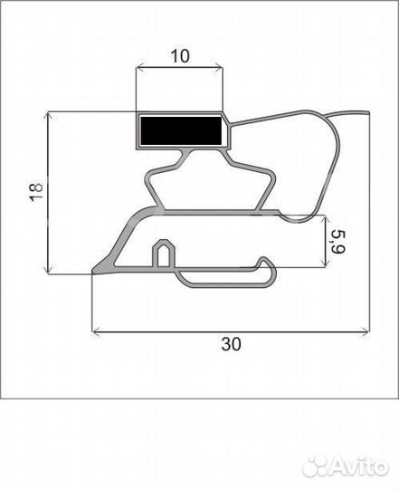 Резина для холодильников Стинол 83.2*57.1 - 2 шт