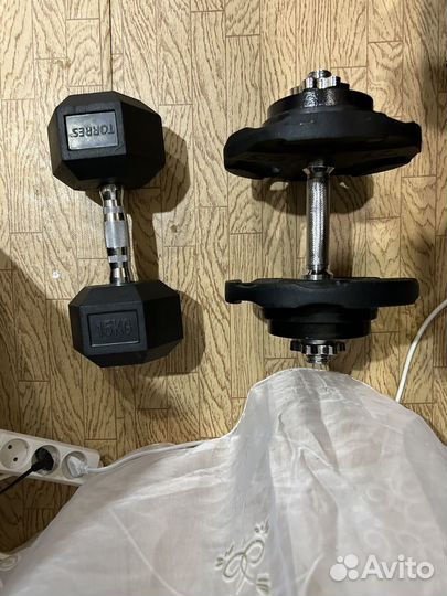 Гантели 15 кг каждая