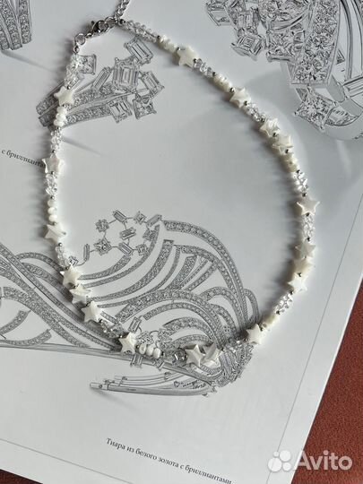 Колье чокер из перламутра