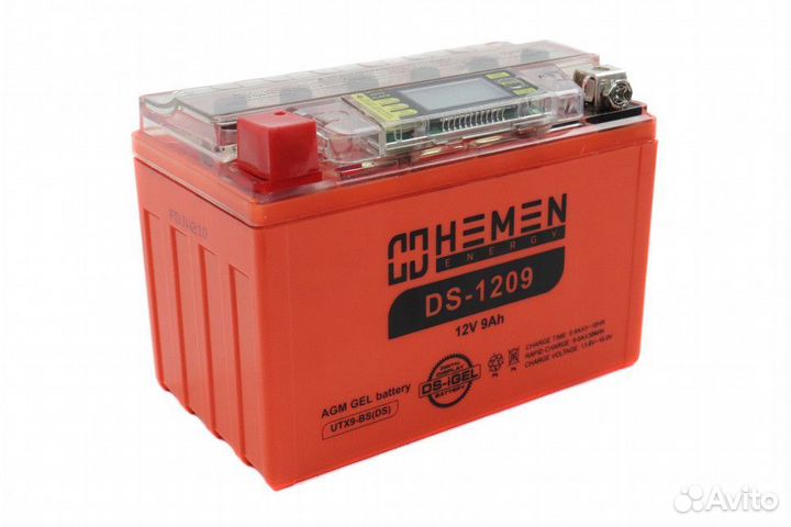 Аккумулятор 12В 9Ач hemen energy DS1209 UTX9-bsds