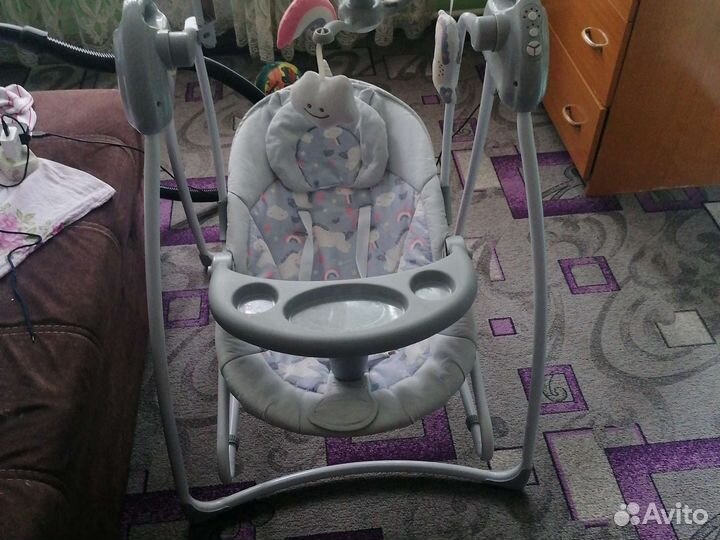 Детские электронные качели шезлонг