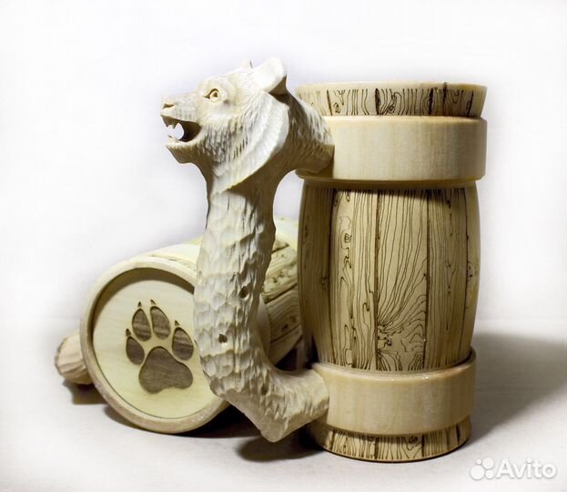 Кружки деревянные