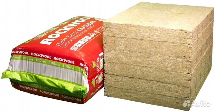 Утеплитель роквул (rockwool) лайт баттс