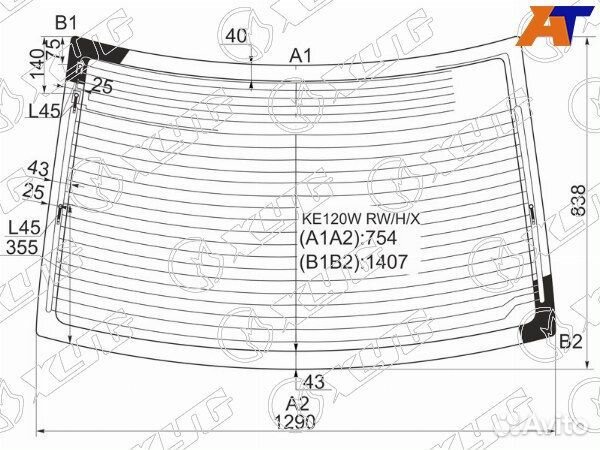 Стекло заднее toyota corolla fielder