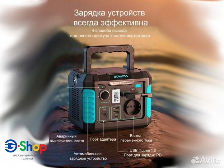 Электростанция Power Bank Romoss RS300 300W